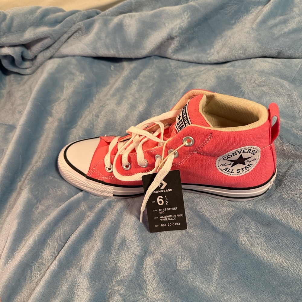 New Converse Mid-Tops, Pink, Women’s Size 8.5